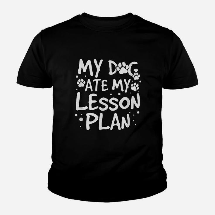 My Dog Ate My Lesson Plan Dog Teacher Kid T-Shirt