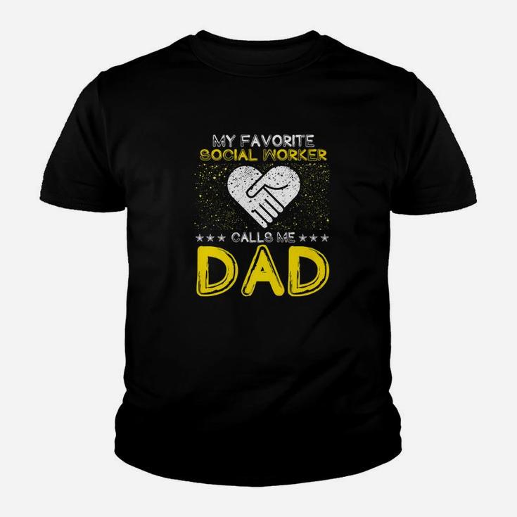 My Favorite Social Worker Calls Me Dad Fathers Day Premium Kid T-Shirt
