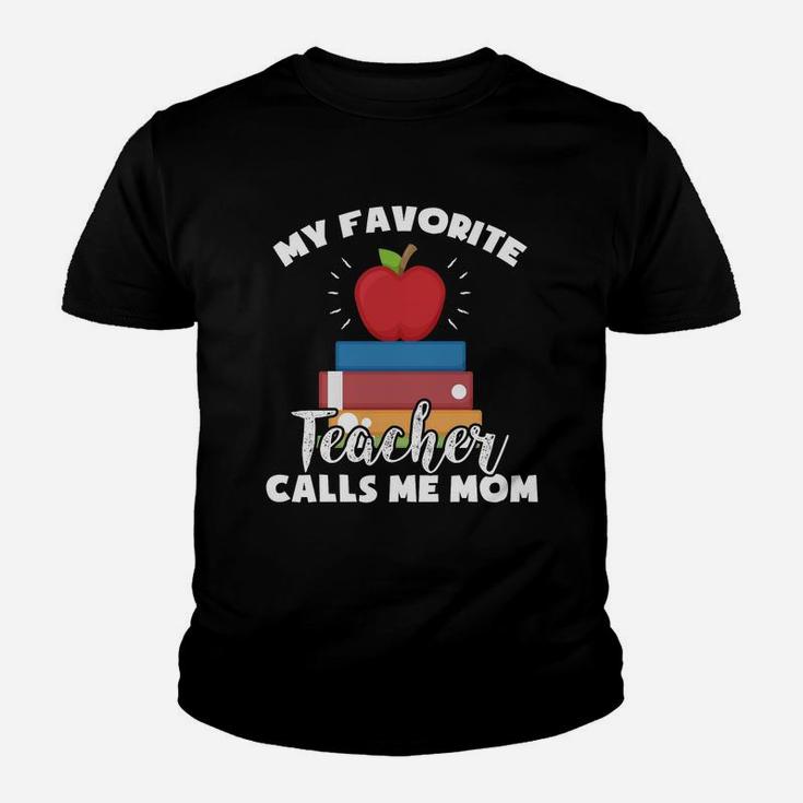My Favorite Teacher Calls Me Mom Vintage Teacher Mom Kid T-Shirt