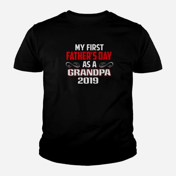 My First Fathers Day As A Grandpa 2019 Fathers Day Gift Premium Kid T-Shirt