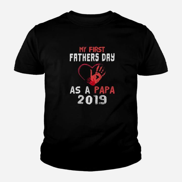 My First Fathers Day As A Papa Funny Grandpa 2019 Gifts Premium Kid T-Shirt