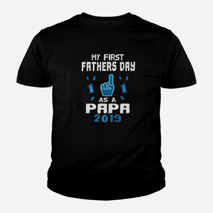 My First Fathers Day As A Papa New Grandpa 2019 Gifts Premium Kid T-Shirt