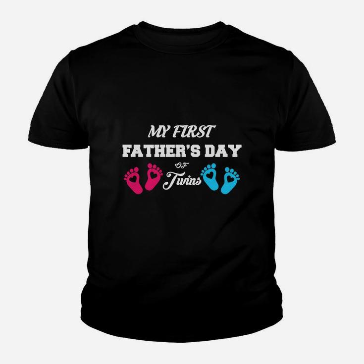 My First Fathers Day Of Twins, dad birthday gifts Kid T-Shirt