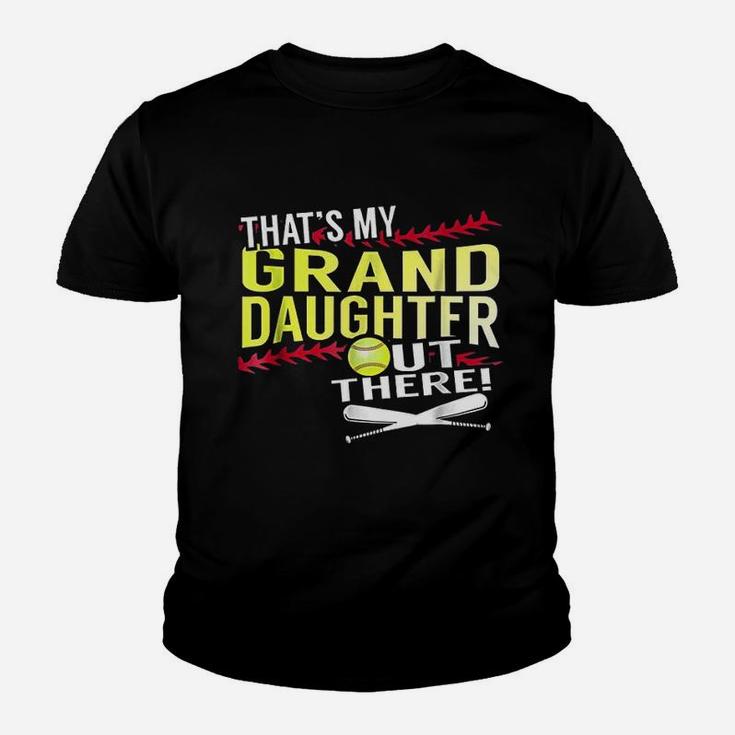 My Granddaughter Baseball And Softball Grandpa Grandma Kid T-Shirt