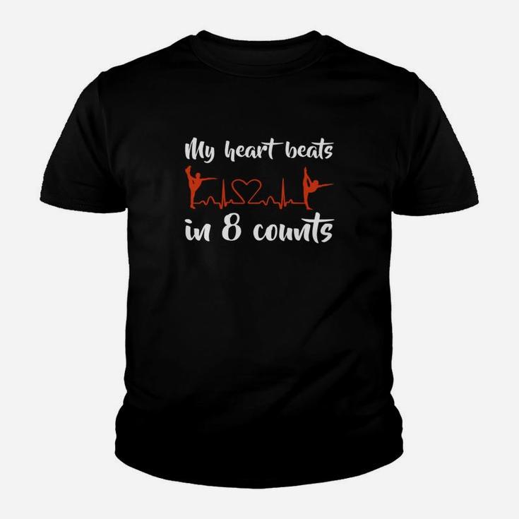 My Heart Beats In 8 Counts Dancing Graphic Youth T-shirt
