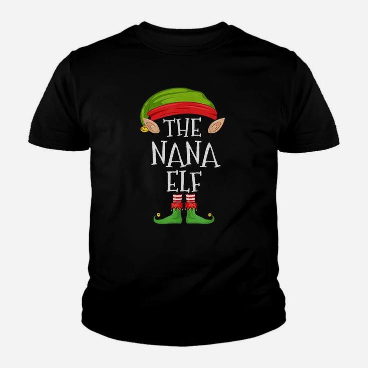 Nana Elf Family Christmas Nana Elf Matching Women Kid T-Shirt
