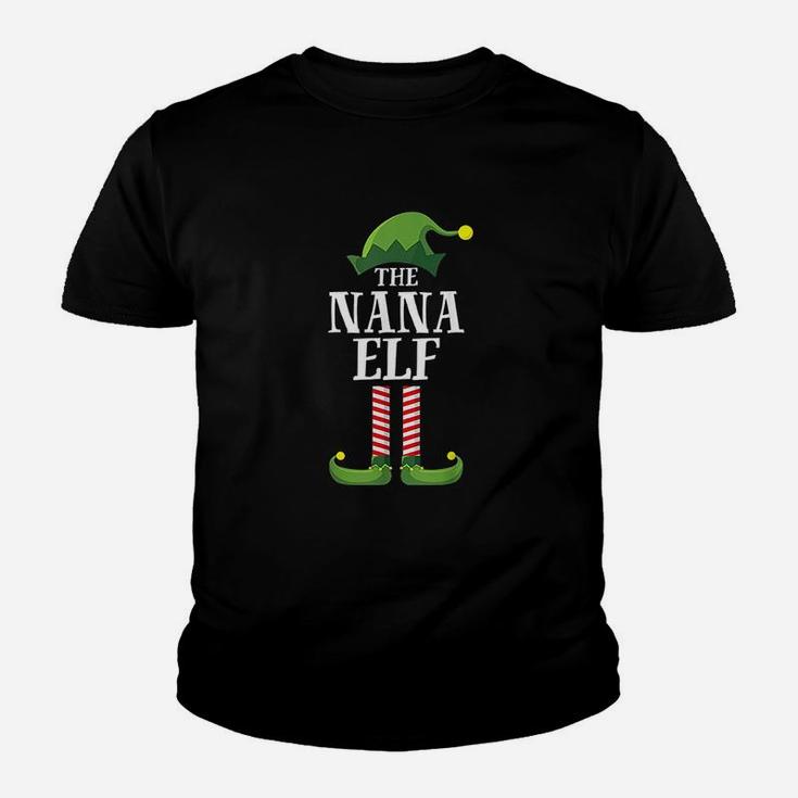 Nana Elf Matching Family Group Christmas Party Kid T-Shirt
