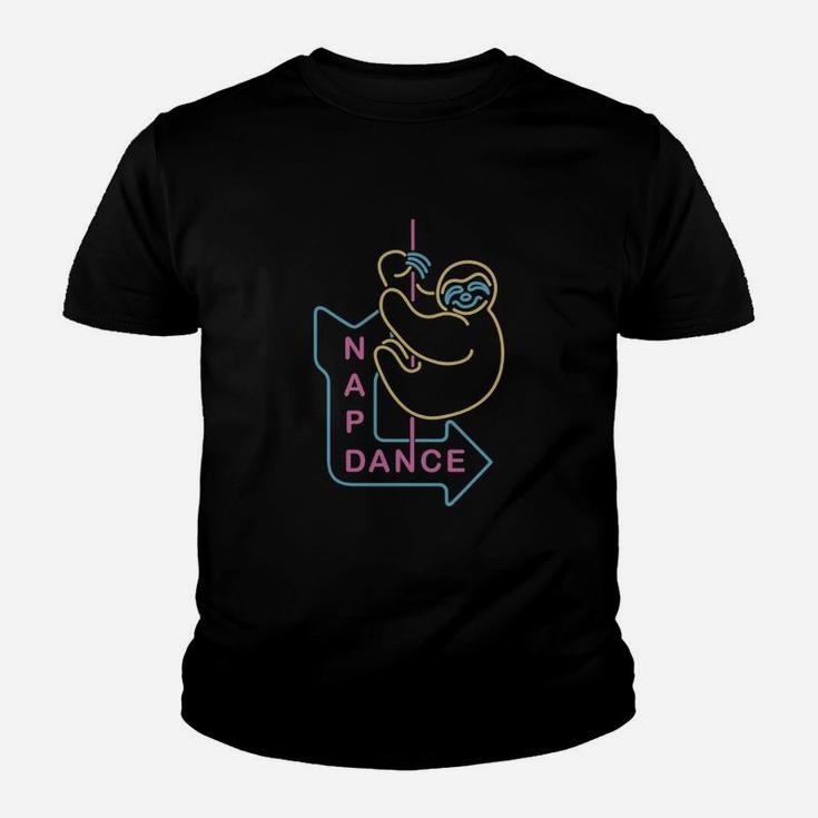 Nap Dance Neon Sign Sloth Pun Graphic T-shirt Youth T-shirt