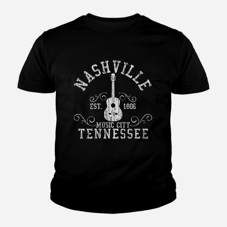 Nashville Tennessee Country Music City Guitar Gift Kid T-Shirt