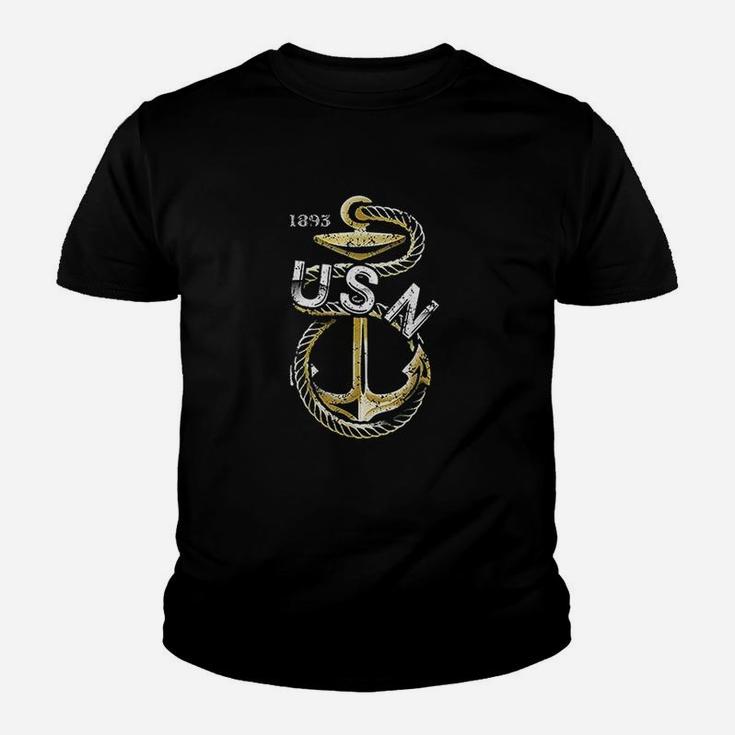 Navy Chief Petty Officer Fouled Anchor Genuine Cpo Kid T-Shirt