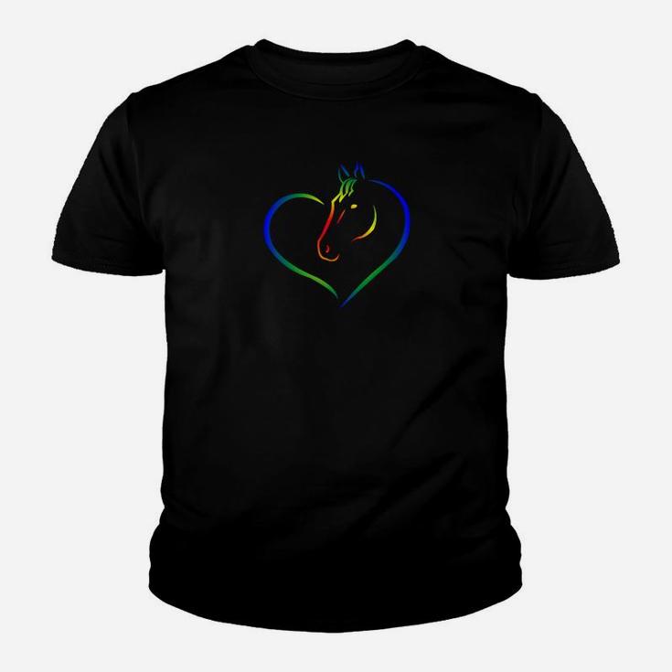 Neonkontur Drachen in Herzform Unisex Kinder Tshirt, Moderne Neon Grafik