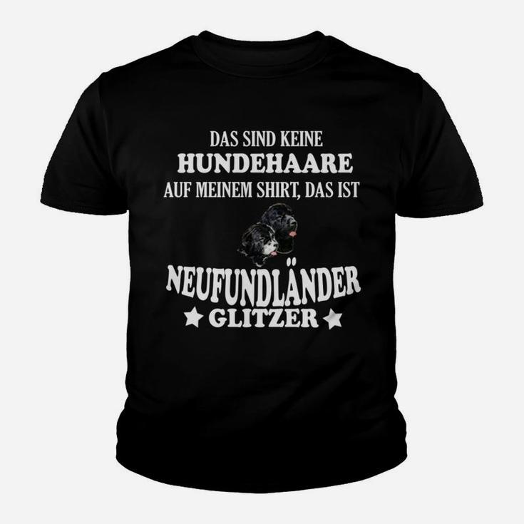 Neufundländer Glitzer-Hundehaar Lustiges Kinder Tshirt, Witziges Haustier-Oberteil
