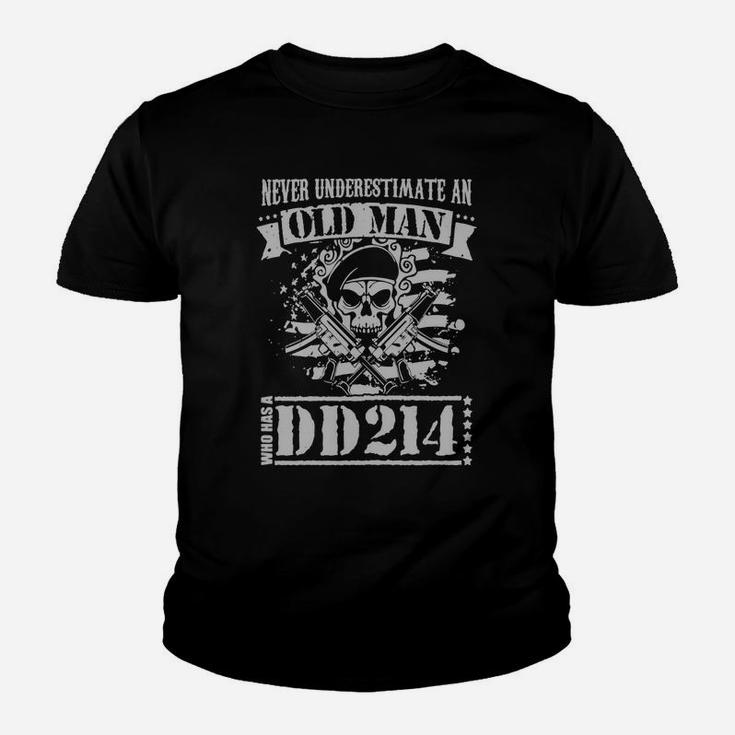 Never Underestimate An Old Man With A Dd214 Kid T-Shirt