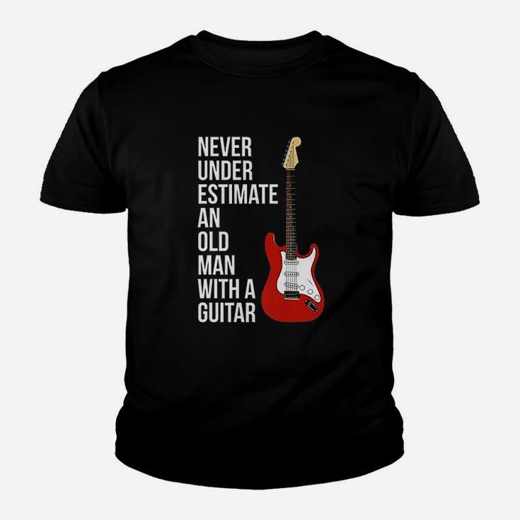 Never Underestimate An Old Man With A Guitar Kid T-Shirt