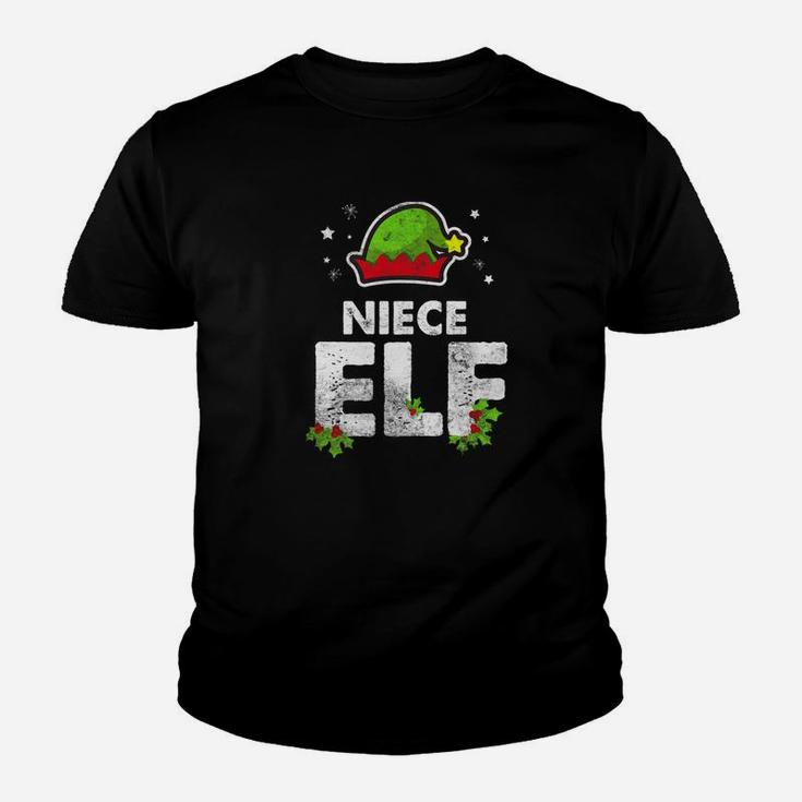 Niece Elf Matching Family Christmas Holiday Funny Kid T-Shirt