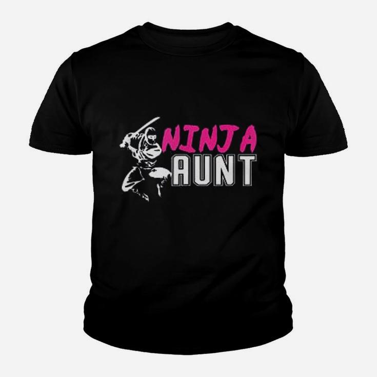 Ninja Aunt Matching Family Ninja Birthday Gift For Auntie Kid T-Shirt