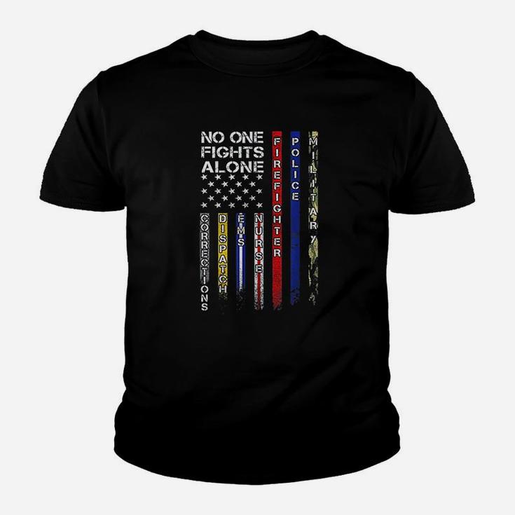 No One Fights Alone Proud Job Tshirt No One Fights Alone Proud Job Tshirt