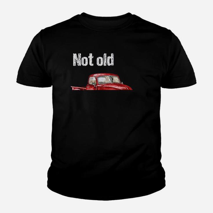 Not Old Just Retro Fun Vintage Red Pick Up Truck Kid T-Shirt