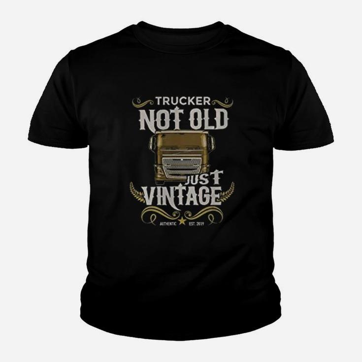 Not Old Just Vintage Authentic Retro Style Retired Trucker Kid T-Shirt