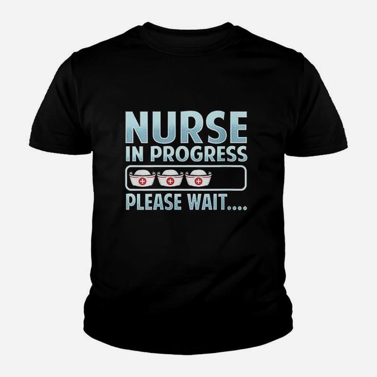 Nurse In Progress With Saying Student Future Nurses Kid T-Shirt