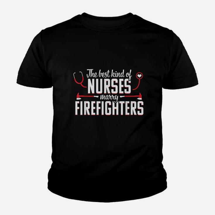 Nurse Life Fire Wife Funny Best Firefighter Nursing Kid T-Shirt