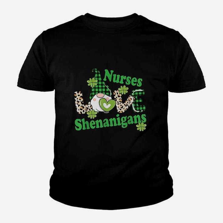 Nurses Shenanigans St Patricks Day Irish Gnome Kid T-Shirt