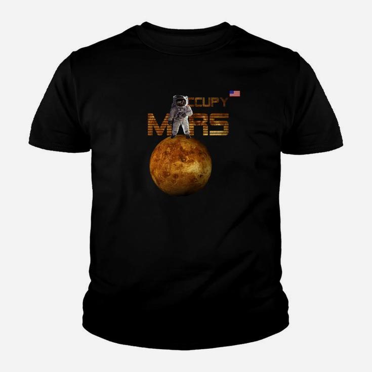 Occupy Mars Planet Space Science Astronomy Teacher Kid T-Shirt
