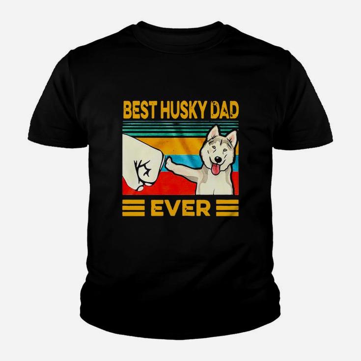Official Best Husky Dad Ever Vintage Shirt Kid T-Shirt