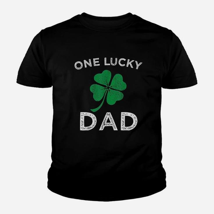 One Lucky Dad St Patricks Day Retro Father Gift Kid T-Shirt