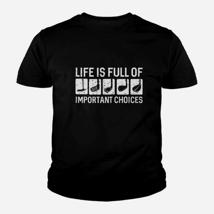 Onepick Men Golf Life Is Full Of Important Choices Vintage Kid T-Shirt