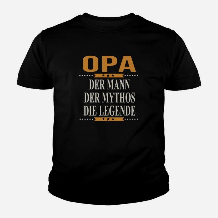 Opa Mann Mythos Legende Kinder Tshirt Schwarz, Lustiges Großvater Kinder Tshirt