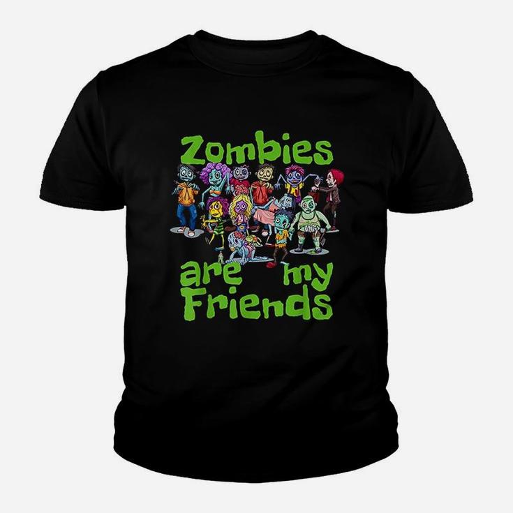 Original Zombies Are My Friends Halloween Kid T-Shirt