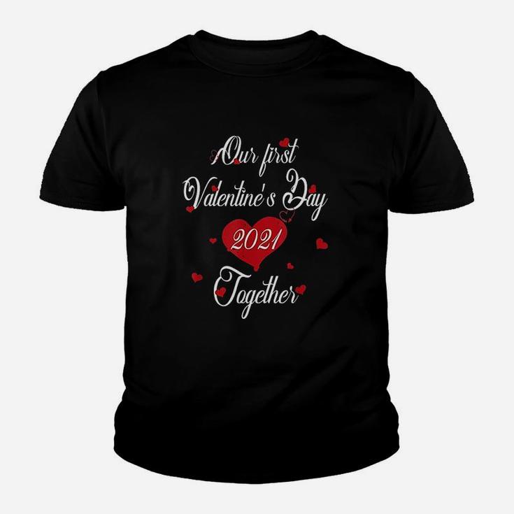 Our First Valentines Day Together 2022 Matching Couple  Kid T-Shirt