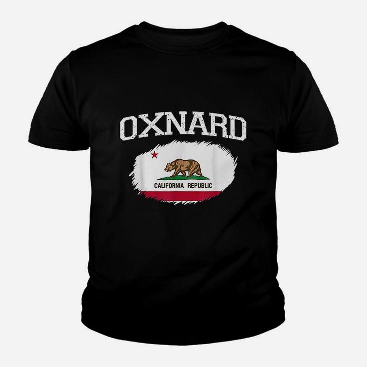 Oxnard Ca California Flag Vintage Usa Sports Kid T-Shirt