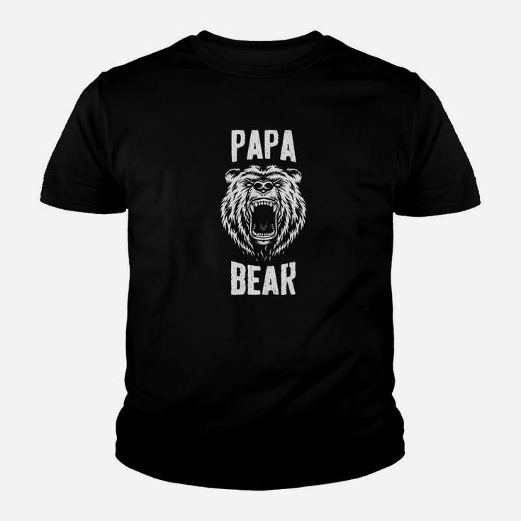 Papa Bear Funny Fathers Day Shirt Matching Gift Kid T-Shirt