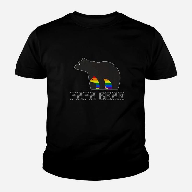 Papa Bear Pride Lgbt Father Gay Family Dad Lesbian Kid T-Shirt