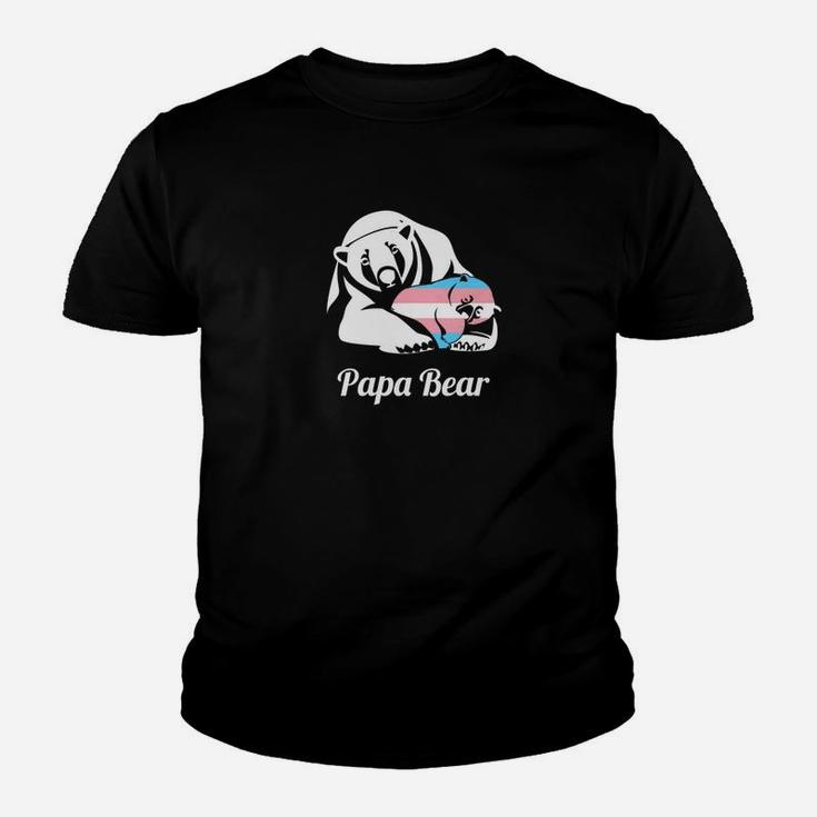 Papa Bear Transgender Daddy Lgbtq Gift Cute Kid T-Shirt