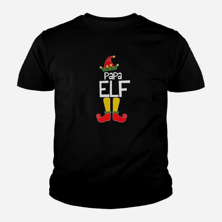 Papa Elf Santas Helper Christmas Holiday Kid T-Shirt