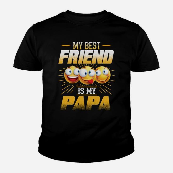 Papa Shirt My Best Friend Is My Papa Funny Gift S Kid T-Shirt