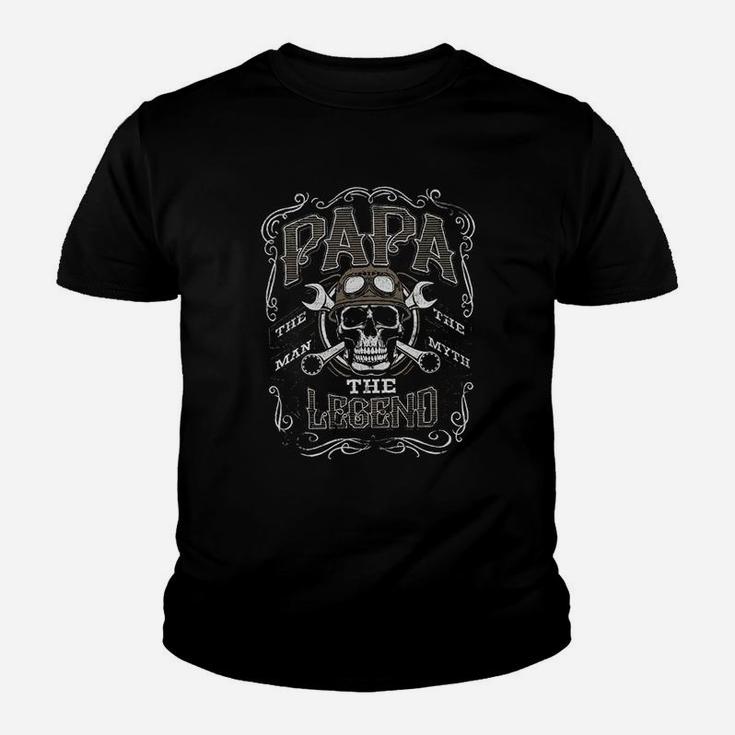 Papa The Man The Myth The Legend Fathers Day Kid T-Shirt