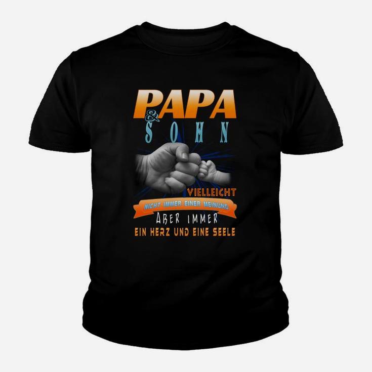 Papa und Sohn Herz und Seele Kinder Tshirt, Familienbande Design