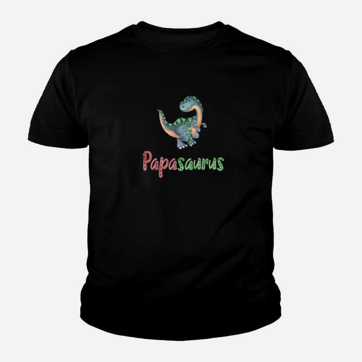 Papasaurus Cute Father Or Papa Dino Watercolor Kid T-Shirt