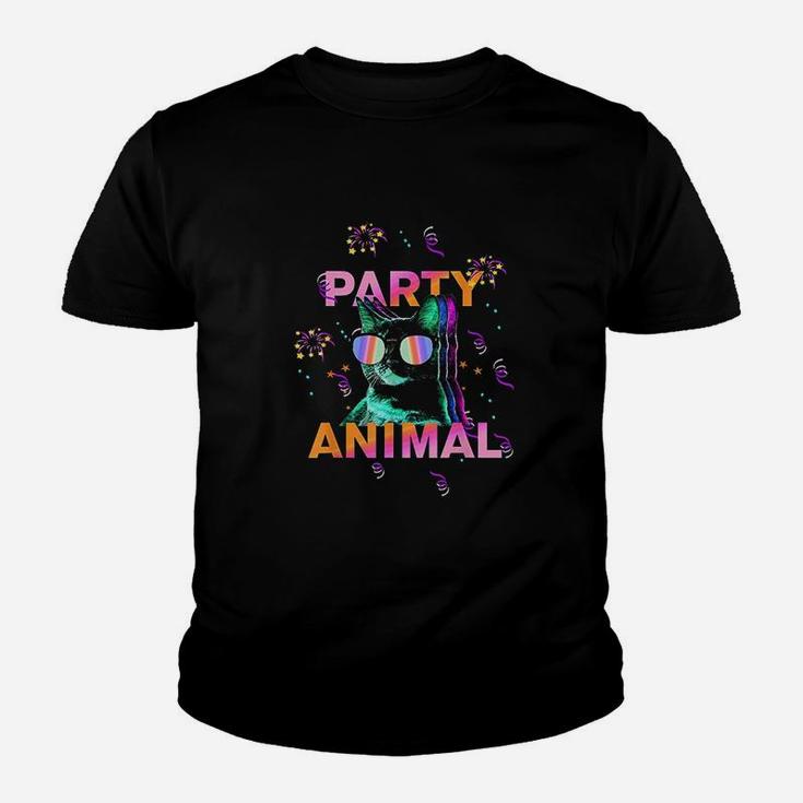 Party Cat Party Animal Colorful Graphic Kid T-Shirt