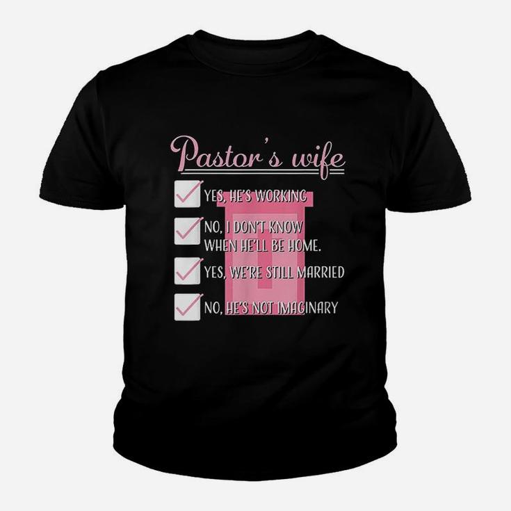 Pastors Wife Funny Checklist Appreciation Gift Kid T-Shirt