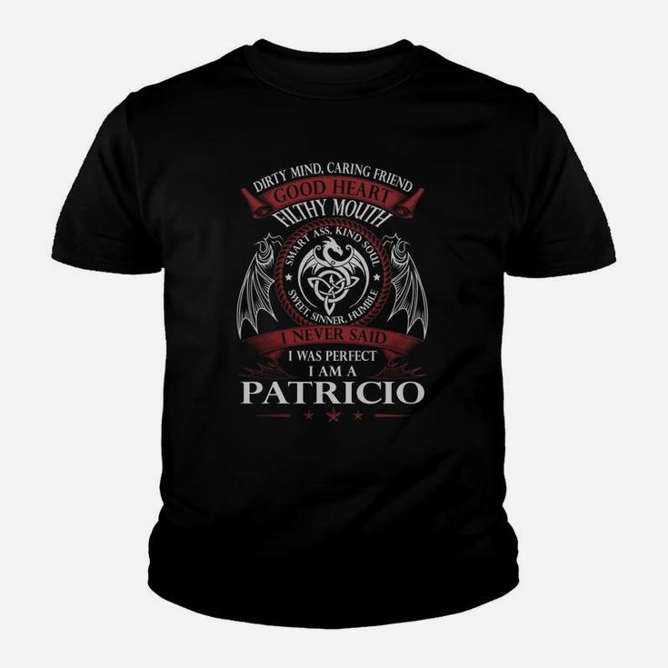 Patricio Good Heart Name Shirts Kid T-Shirt