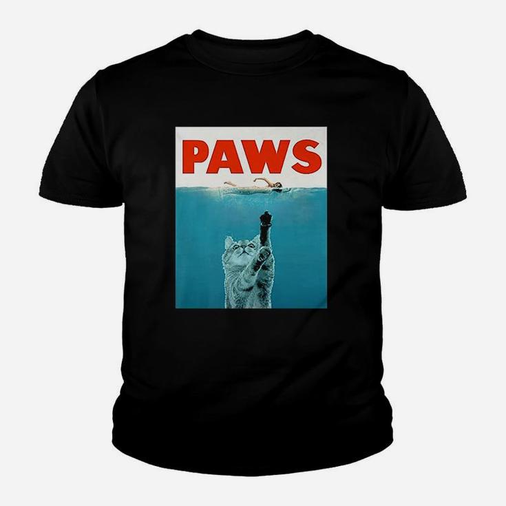 Paws Kitten Meow Parody Funny Kid T-Shirt