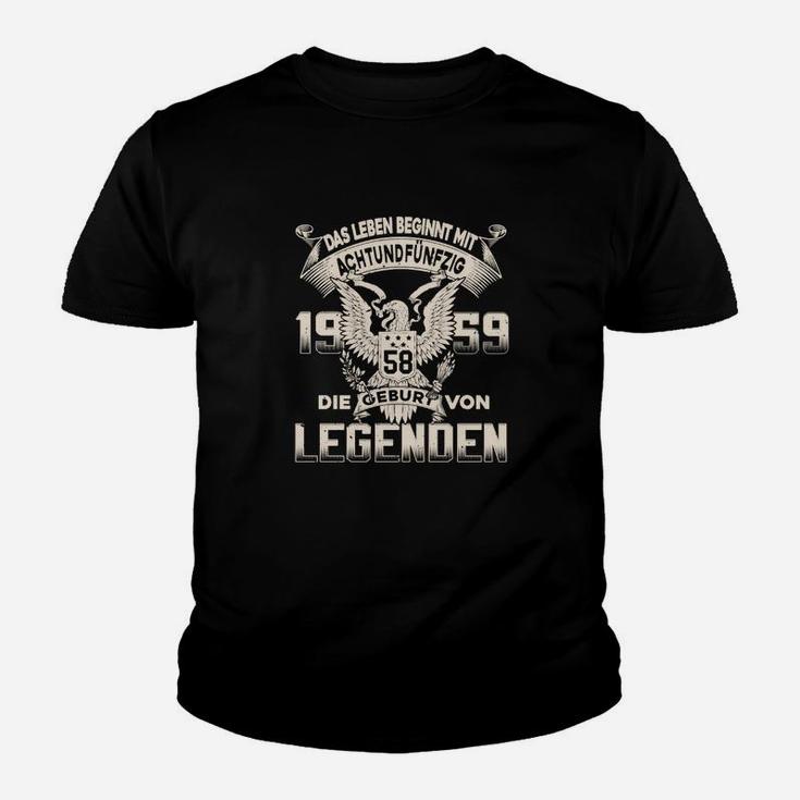 Personalisierbares Geburtstags-Kinder Tshirt 'Legenden 1958', Jahrgangsadler Design