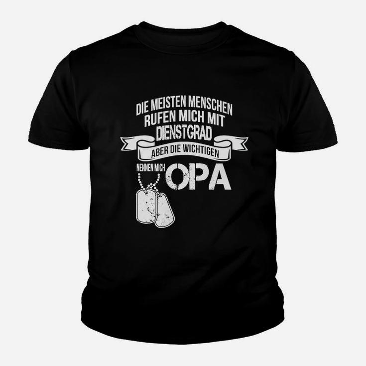 Personalisiertes Opa Kinder Tshirt Dienstgrad Opa, Lustiges Tee für Großväter