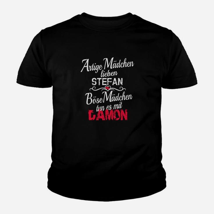 Personalisiertes Stefan & Damon Kinder Tshirt, Serienfan Sprücheshirt