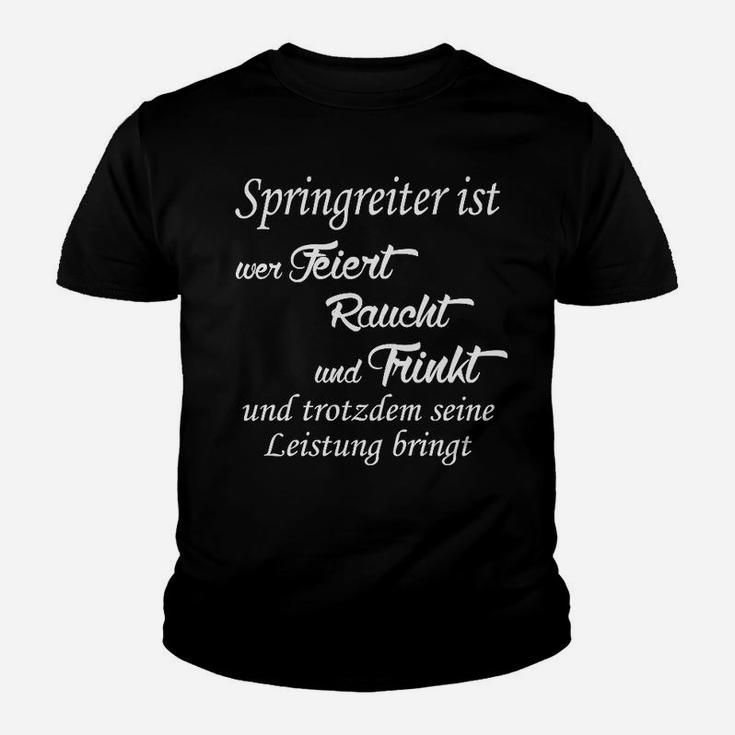 Pferd Springreiter Ist Wer Feiert Kinder T-Shirt